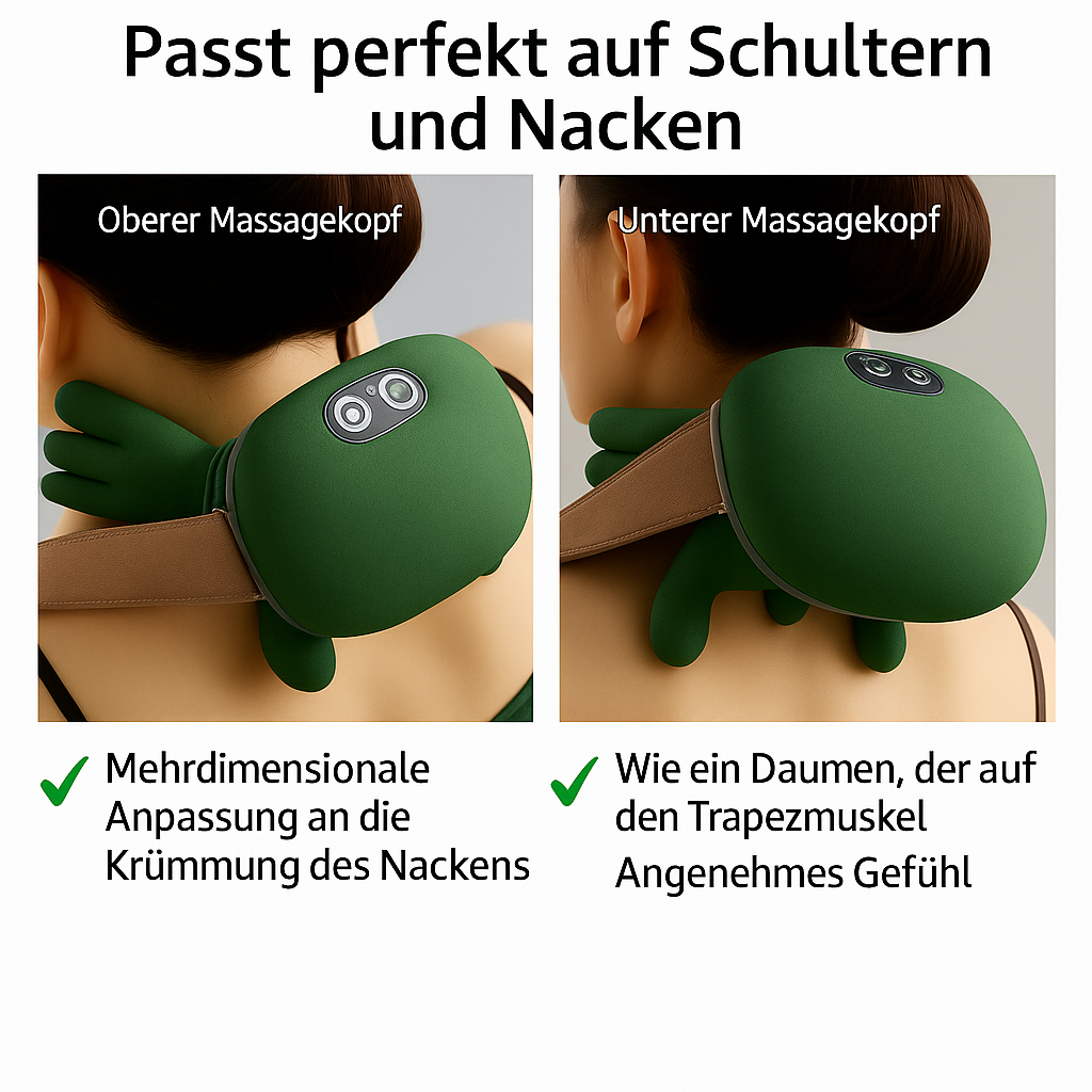 Tragbarer Nacken- und Rückenmassagegerät zur Entspannung