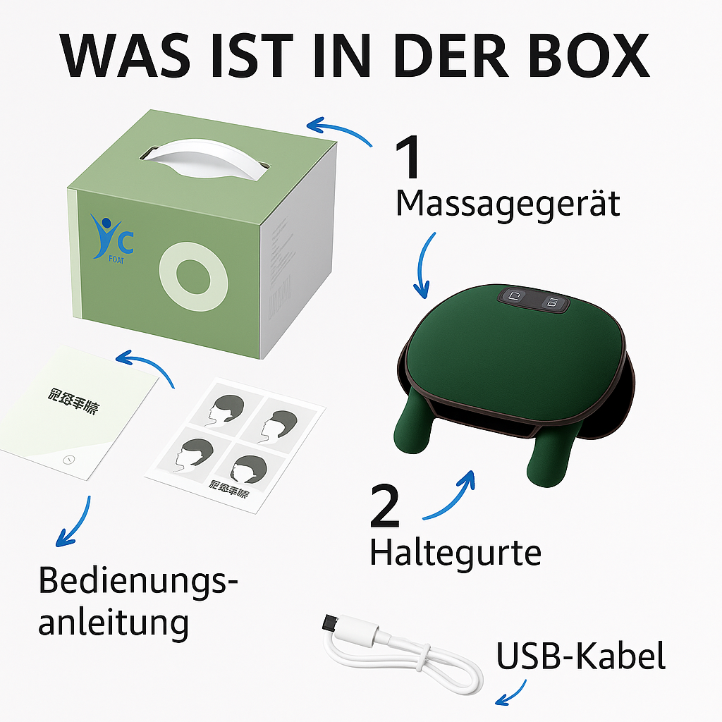 Tragbarer Nacken- und Rückenmassagegerät zur Entspannung