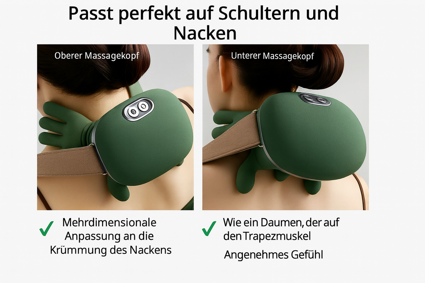 Tragbarer Nacken- und Rückenmassagegerät zur Entspannung