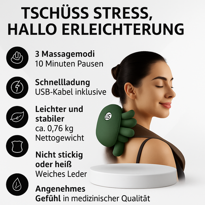 Tragbarer Nacken- und Rückenmassagegerät zur Entspannung