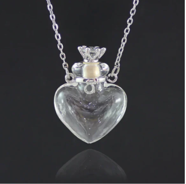 Ewige Herz-Flakon-Halskette