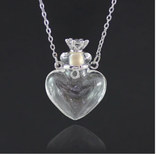 Ewige Herz-Flakon-Halskette