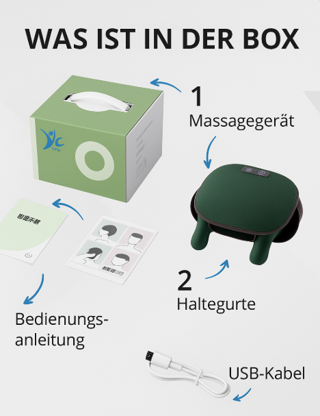 Tragbarer Nacken- und Rückenmassagegerät zur Entspannung